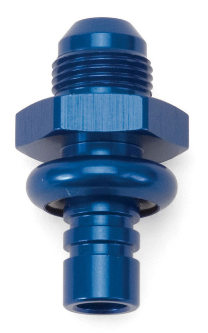 Fitting - Adapter - Straight - 6 AN Male to Ford Pressure Side EFI - Aluminum - Blue Anodized - Each Fitting - Adapter - Straight - 6 AN Male to Ford Pressure Side EFI - Aluminum - Blue Anodized - Each