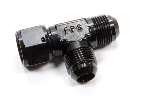 Fitting - Adapter Tee - 12 AN Female Swivel x 12 AN Male x 12 AN Male - Aluminum - Black Anodized - Each
