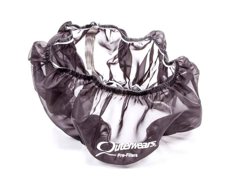 Air Filter Wrap - Pre Filter - Round - 16 in Diameter - 4 in Tall - Top - Outerwears Logo - Polyester - Black - Each