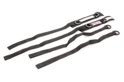 Arm Restraint Harness - SFI 3.3 - Individual Straps - 1 in D-Ring - Black - Junior Dragster - Kit