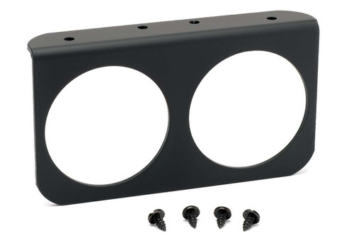 Gauge Mounting Panel - Two 2-5/8 in Holes - Hardware Included - Aluminum - Black Anodized - Universal - Each Gauge Mounting Panel - Two 2-5/8 in Holes - Hardware Included - Aluminum - Black Anodized - Universal - Each