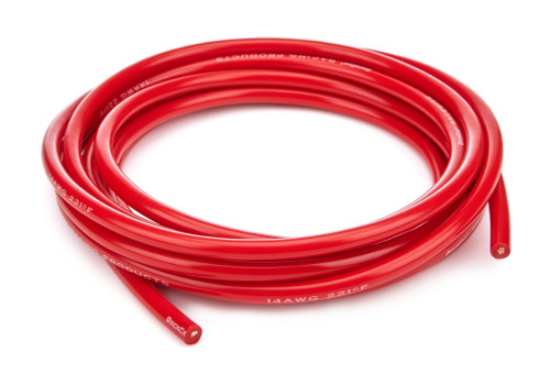 Wire - 14 Gauge - 10 ft Roll - Silicone Insulation - Copper - Red - Each