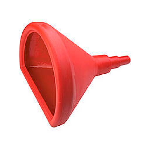 Funnel - D-Shape - 15 in OD x 16 in Long - Plastic - Red - Each