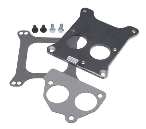 Throttle Body Adapter - 1/4 in Thick - Gasket / Hardware - Steel - TBI Front Mount to Square Bore Intake - Small Block Chevy - Each