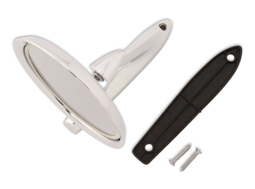 Mirror - OE Replacement - Side View - Round - Aluminum - Chrome - Ford Mustang 1964-66 - Each