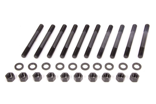 Main Stud Kit - Hex Nuts - 2-Bolt Mains - Chromoly - Black Oxide - AMC V8 - Kit