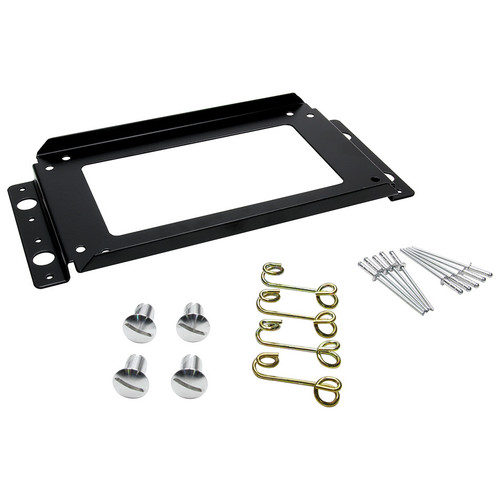 Ignition Box Bracket - Quick Release - Aluminum - Black Paint - MSD Ignition Boxes - Kit