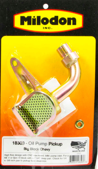 Oil Pump Pickup - Street / Strip - Press / Bolt-On - 7-3/4 in Deep Pan - Big Block Chevy - Each Oil Pump Pickup - Street / Strip - Press / Bolt-On - 7-3/4 in Deep Pan - Big Block Chevy - Each