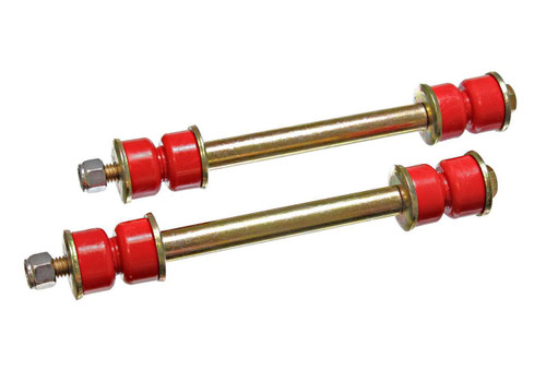 End Link - Hyper-Flex - 4-1/2 in Long Sleeve - 3/8 in Bolts / Nuts / Washers - Polyurethane / Steel - Red / Cadmium - Various Applications - Pair