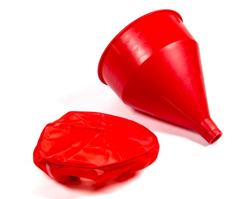 Funnel and Pre Filter - Fuel - 9 in OD - Plastic - Red - Each