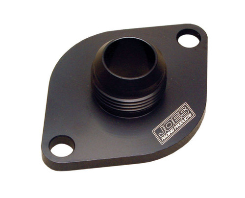 Water Neck - Straight - 20 AN Male - Bolt-On - O-Ring Seal - Aluminum - Black Anodized - Chevy V6 / V8 - Each
