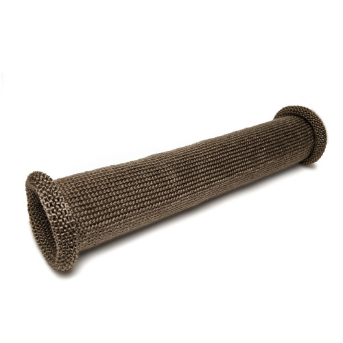 Exhaust Wrap - Titanium - 4 in Diameter - 24 in Long - Ties / Tool Included - Woven Fiberglass - Gray - Each