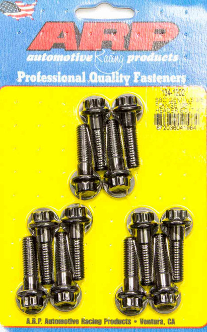 Header Bolt - 8 mm x 1.25 Thread - 1.181 in Long - 12 Point Head - Chromoly - Black Oxide - GM LS-Series - Set of 12 Header Bolt - 8 mm x 1.25 Thread - 1.181 in Long - 12 Point Head - Chromoly - Black Oxide - GM LS-Series - Set of 12