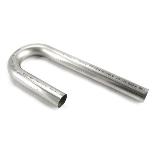 Exhaust Bend - J-Bend - Mandrel - 1-1/2 in Diameter - 2 in Radius - 6 x 12 in Legs - 18 Gauge - Stainless - Each