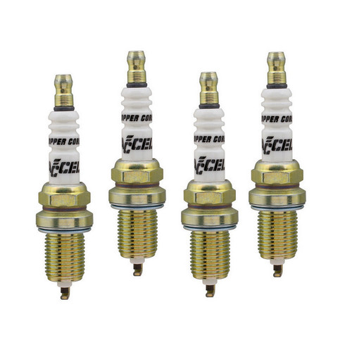 Spark Plug - 14 mm Thread - 0.750 in Reach - Gasket Seat - Resistor - Set of 4 Spark Plug - 14 mm Thread - 0.750 in Reach - Gasket Seat - Resistor - Set of 4