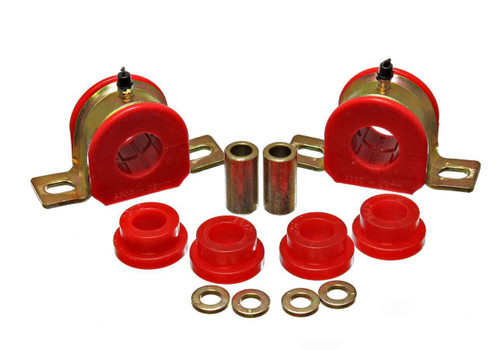 Sway Bar Bushing - Hyper-Flex - Rear - 28 mm Bar - Polyurethane / Steel - Red / Cadmium - GM Fullsize SUV 2000-08 - Kit