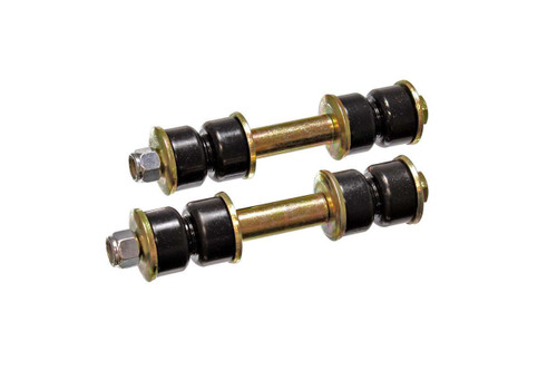 End Link - Hyper-Flex - 1 in Long Sleeve - 3/8 in Bolts / Nuts / Washers - Polyurethane / Steel - Black / Cadmium - Various Applications - Pair