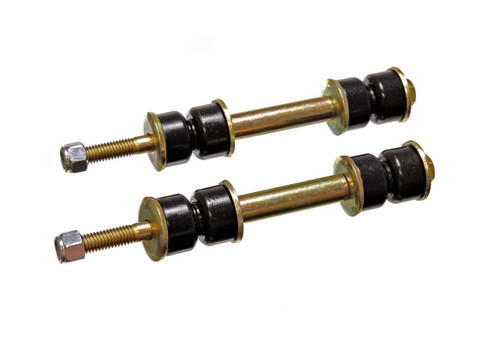 End Link - Hyper-Flex - 2 in Long Sleeve - 3/8 in Bolts / Nuts / Washers - Polyurethane / Steel - Black / Cadmium - Various Applications - Pair