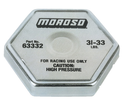 Radiator Cap - Racing - 31-33 lb - Hexagon - Fit Standard Size Radiator Necks - Each