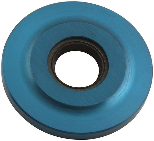Cam Seal Plate - 2.310 in OD - Aluminum - Blue Anodized - 50 mm Roller Camshaft Bearings - Small Block Chevy - Each