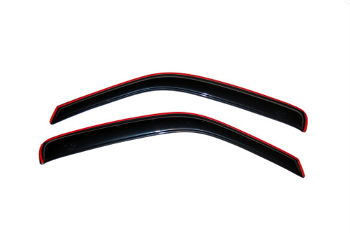 Side Window Visor - In-Channel Ventvisor - Stick-On - Front - Plastic - Dark Smoke - GM Fullsize Van 1996-21 - Pair
