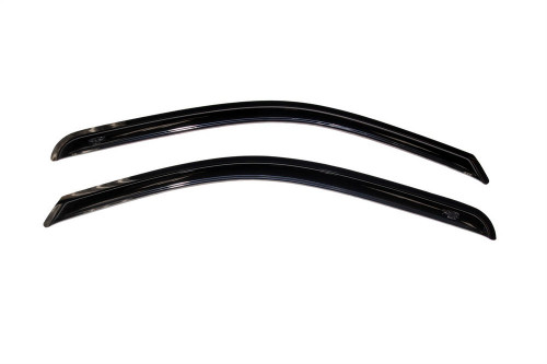 Side Window Visor - Original Ventvisor - Stick-On - Front - Plastic - Dark Smoke - Standard Cab - Dodge Ram Fullsize Truck 2009-10 - Pair