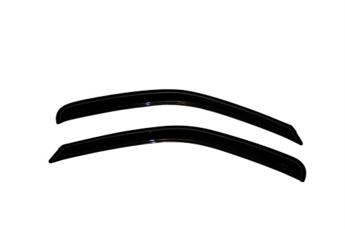 Side Window Visor - Original Ventvisor - Stick-On - Front - Plastic - Dark Smoke - GM Compact Van 1997-2005 - Pair