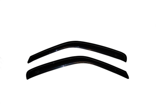 Side Window Visor - Original Ventvisor - Stick-On - Front - Plastic - Dark Smoke - GM Fullsize Truck / Van 1996-2014 - Pair