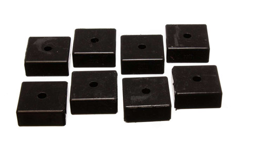 Bushing Kit - Leaf Spring Pad - 2-1/16 in Square x 3/8 in ID x 15/16 in Height - Polyurethane - Black - Kit