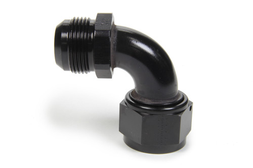 Fitting - Adapter - 90 Degree - 16 AN Female Swivel to 16 AN Male - Aluminum - Black Anodized - Each Fitting - Adapter - 90 Degree - 16 AN Female Swivel to 16 AN Male - Aluminum - Black Anodized - Each