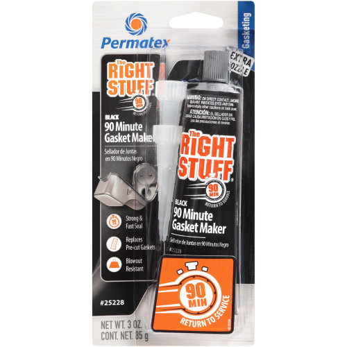 Sealant - The Right Stuff - Silicone Black - Silicone - 3 oz Tube - Each Sealant - The Right Stuff - Silicone Black - Silicone - 3 oz Tube - Each