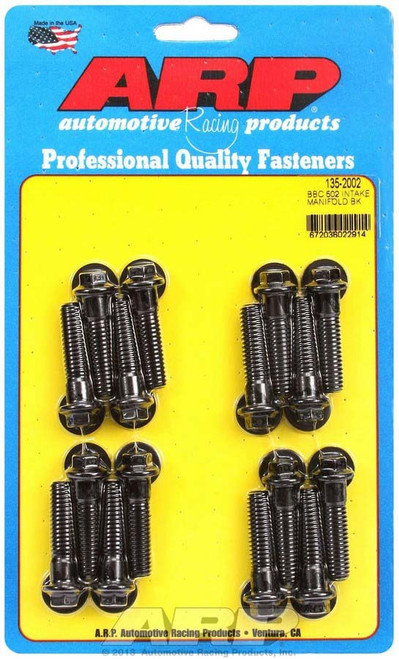 Intake Manifold Bolt Kit - Hex Head - Chromoly - Black Oxide - Big Block Chevy - Kit