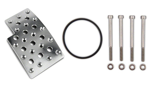 Pedal Pad - Heel / Toe - Automatic / Manual Trans - Gas Pads - Steeda Logo - Aluminum - Natural - Ford Mustang 2015-16 - Each