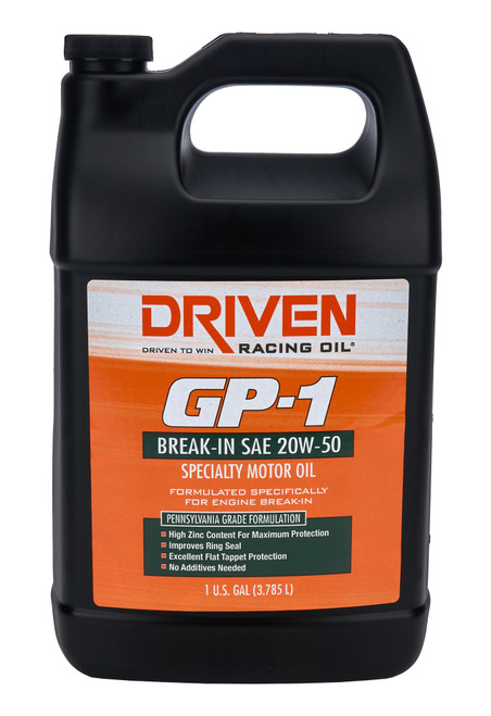 Motor Oil - GP-1 Specialty - Break-In - 20W50 - Conventional - 1 gal Jug - Each