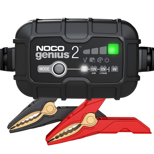 Battery Charger - Genius - AGM / Lithium-ion - 6 and 12V - 2 amps - Indicator Lights - Quick Connect Harness - Each