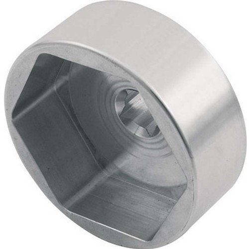 Spindle Nut Socket - 1/2 in Drive - Aluminum - Clear Anodized - 2-5/8 in Spindle Nuts - 1 Ton Hub - Each
