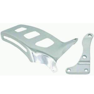 Alternator Bracket - Hi-Tech - Passenger Side - Upper - Mid Mount - Intake / Water Pump Mount - Steel - Chrome - Long Water Pump - Small Block Chevy - Each