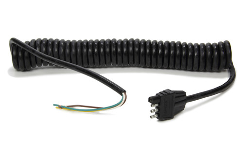 Trailer Light Wiring Harness - Trailer Side 4 Flat - 11 ft Long - Coiled - Brake / Tail Light Harness - Universal Trailer - Each