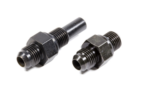 Fitting - Transmission Cooler - Straight - 6 AN Male to 1/4 in Male O-Ring - Aluminum - Black Anodized - 4L80E Transmissions - Kit