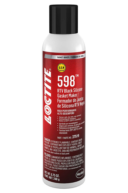 Sealant - Black RTV 598 - Silicone - 8.75 oz Aerosol - Each