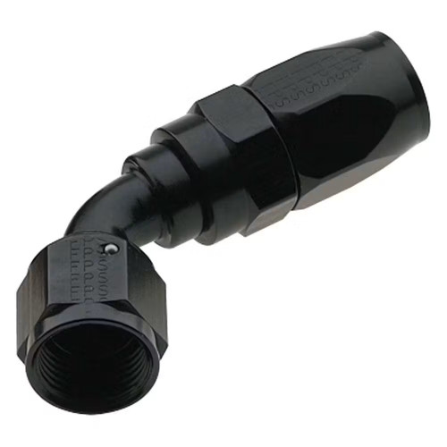 Fitting - Hose End - 2000 Series Pro-Flow - 60 Degree - 16 AN Hose to 12 AN Female - Swivel - Aluminum - Black Anodized - Each