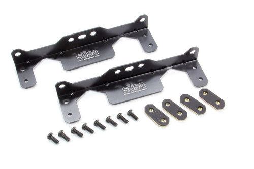 Fluid Cooler Mount Kit - Brackets / Hardware - Aluminum - Black Anodized - Setrab 1 Series Fluid Coolers - Kit