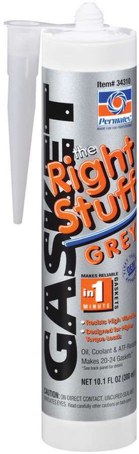 Sealant - The Right Stuff - Silicone Gray - Silicone - 10.10 oz Cartridge - Each