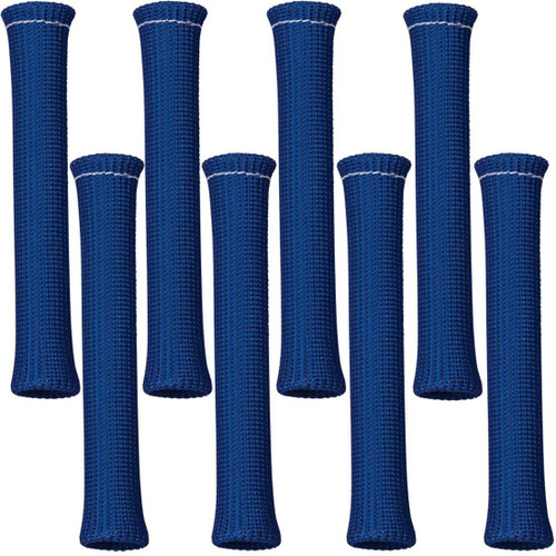 Spark Plug Boot Sleeve - 3/4 in ID - 7-1/2 in Long - High Temperature - Braided Fiberglass - Blue - Set of 8