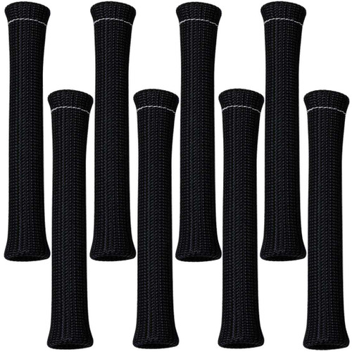 Spark Plug Boot Sleeve - 3/4 in ID - 7-1/2 in Long - High Temperature - Braided Fiberglass - Black - Set of 8