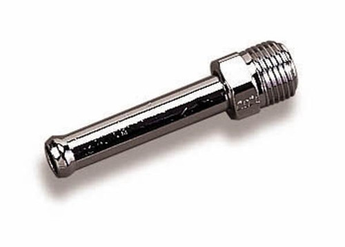 Fitting - Adapter - Straight - 5/8-18 Inverted Flare Male to 3/8 in Hose Barb - Steel - Chrome - Each Fitting - Adapter - Straight - 5/8-18 Inverted Flare Male to 3/8 in Hose Barb - Steel - Chrome - Each