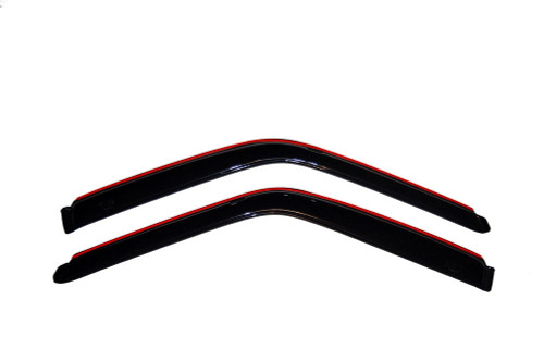 Side Window Visor - In-Channel Ventvisor - Stick-On - Front - Plastic - Dark Smoke - GM Fullsize SUV / Truck 1988-2000 - Pair