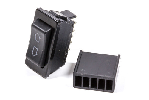 Rocker Switch - Momentary - 12V - Black - Power Window Systems - Each