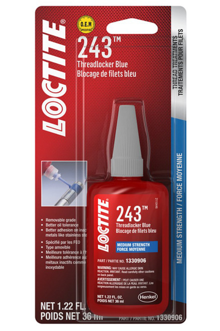Thread Locker - Blue 243 - 36 ml Bottle - Each