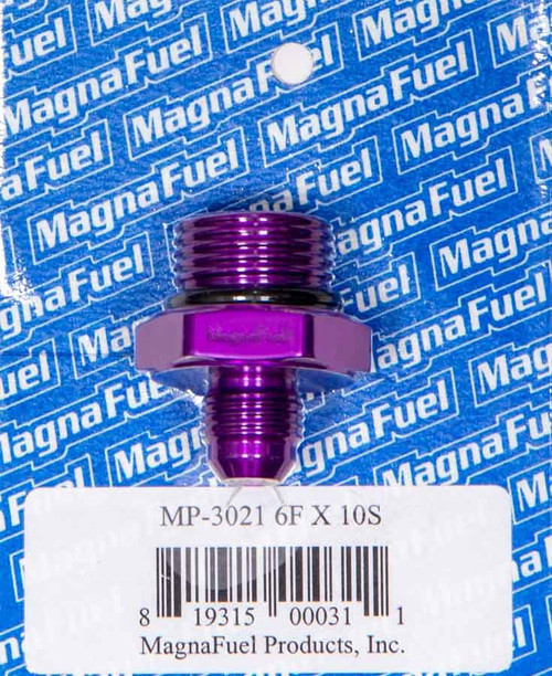 Fitting - Adapter - Straight - 6 AN Male to 10 AN Male O-Ring - Aluminum - Purple Anodized - Each